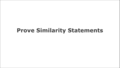 Thumbnail for Prove similarity statements video