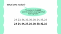 Thumbnail for Find the mode, median, or range video