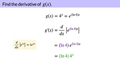 Thumbnail for Find derivatives of exponential functions video