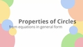 Thumbnail for Find properties of circles from equations in general form video