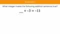 Thumbnail for Complete addition and subtraction equations with integers video