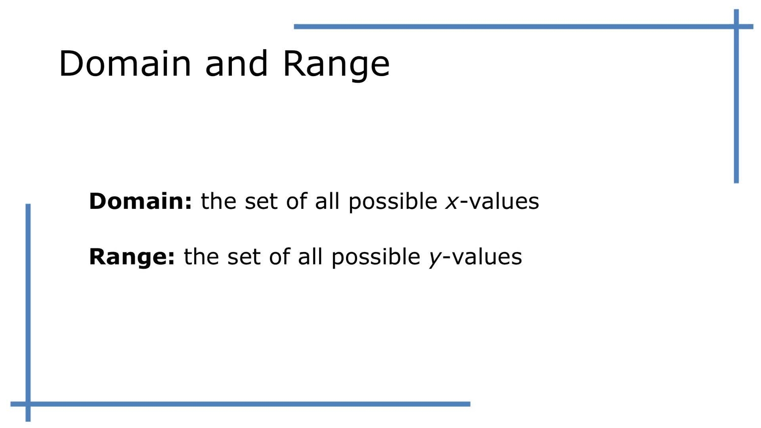 Domain and range of exponential functions: equations