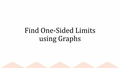 Thumbnail for Find one-sided limits using graphs video