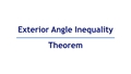 Thumbnail for Exterior Angle Inequality video
