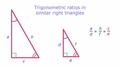 Thumbnail for Trigonometric ratios in similar right triangles video