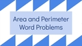 Thumbnail for Area and perimeter: word problems video