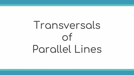 Transversals of parallel lines: solve for x