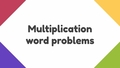Thumbnail for Multiplication word problems with factors up to 5 video