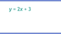 Thumbnail for Graph a line from an equation in slope-intercept form video