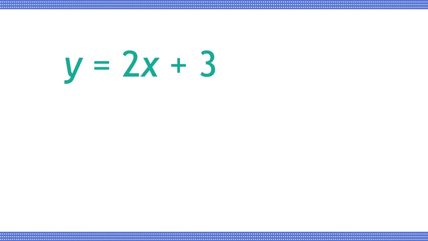 Graph a line from an equation in slope-intercept form