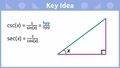 Thumbnail for Csc, sec, and cot of special angles video