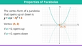 Thumbnail for Find properties of parabolas video