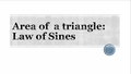 Thumbnail for Area of a triangle: Law of Sines video