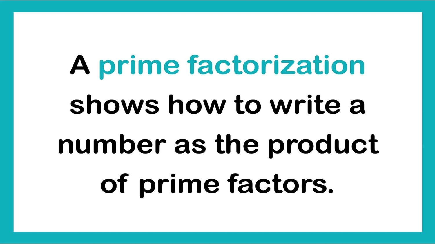 Prime factorization with exponents