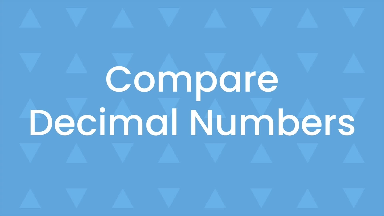 Compare decimal numbers