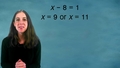 Thumbnail for Which x satisfies an equation? video