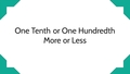 Thumbnail for One-tenth or one-hundredth more or less video