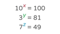 Thumbnail for Solve equations with variable exponents video