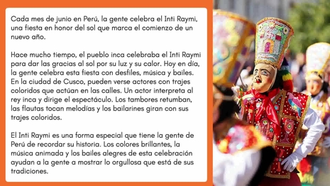 Leer sobre arte, m&uacute;sica y tradiciones con apoyo