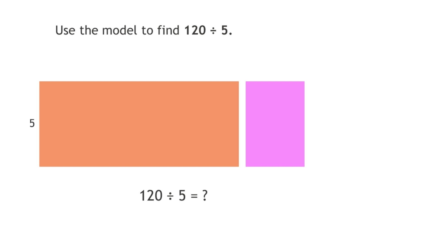 Divide 3-digit numbers by 1-digit numbers using area models