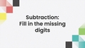 Thumbnail for Subtraction: fill in the missing digits video