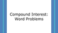 Thumbnail for Compound interest: word problems video