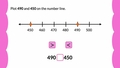 Thumbnail for Compare and order numbers up to 1,000 using number lines video