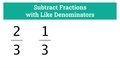 Thumbnail for Subtract fractions with like denominators video