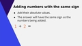 Thumbnail for Add and subtract rational numbers video