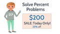 Thumbnail for Solve percent problems video
