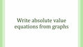Thumbnail for Write absolute value equations from graphs video