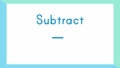 Thumbnail for Subtract by counting on - up to 10 video