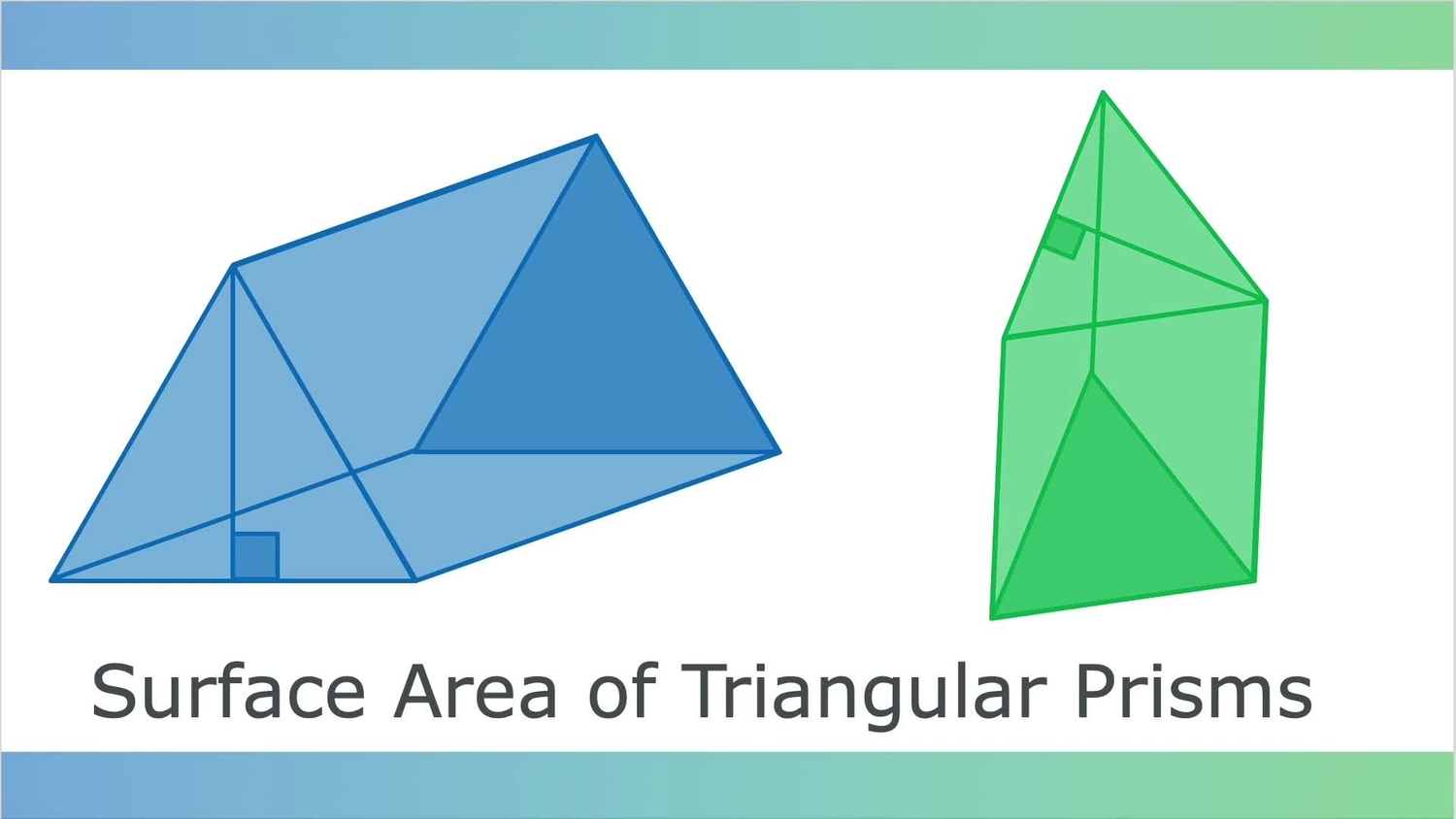 Surface area of triangular prisms