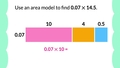 Thumbnail for Multiply decimals using area models video