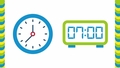 Thumbnail for Match analog and digital clocks: to the hour video