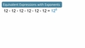 Thumbnail for Identify equivalent expressions involving exponents I video