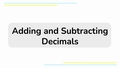 Thumbnail for Add and subtract decimals video