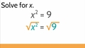 Thumbnail for Solve equations using square roots video