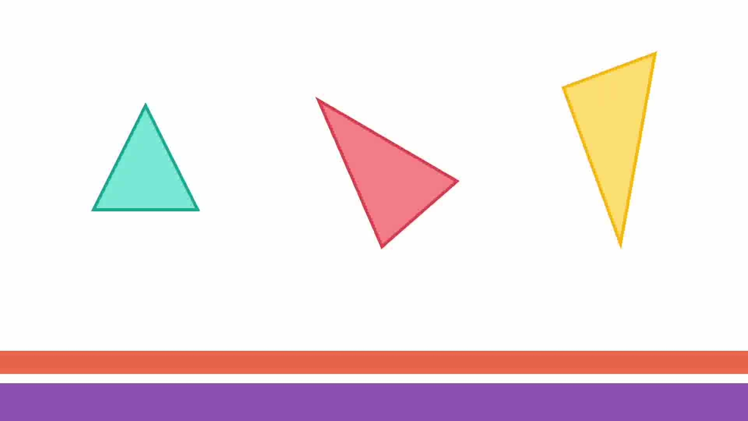 Scalene, isosceles, and equilateral triangles