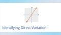 Thumbnail for Identify direct variation video