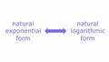 Thumbnail for Convert between natural exponential and logarithmic form video