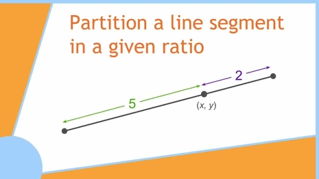 Partition a line segment in a given ratio