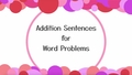 Thumbnail for Addition sentences for word problems - sums up to 20 video