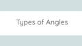 Thumbnail for Acute, right, obtuse, and straight angles video
