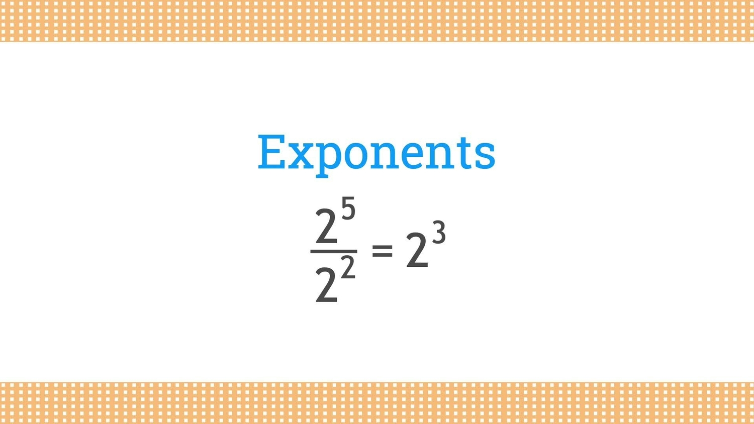 Divide powers: integer bases