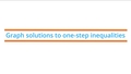Thumbnail for Graph solutions to one-step inequalities video