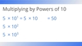 Thumbnail for Multiply a decimal by a power of ten: with exponents video