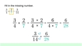 Thumbnail for Complete the fraction multiplication sentence II video