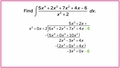 Thumbnail for Integrate using long division video