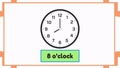 Thumbnail for Match analog clocks and times with words: to the half hour video